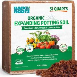 Back to the Roots Organic Coir, 51 Quart Expanding Soil, Great for Seeds and Potting - 1