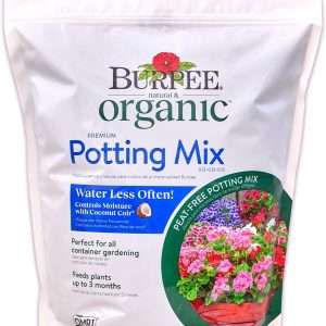 Burpee, 9 Quarts - Premium Organic Potting Natural Soil Mix Food Ideal for Container Garden-Vegetable, Flower & Herb Use for Indoor Outdoor Plant - 1