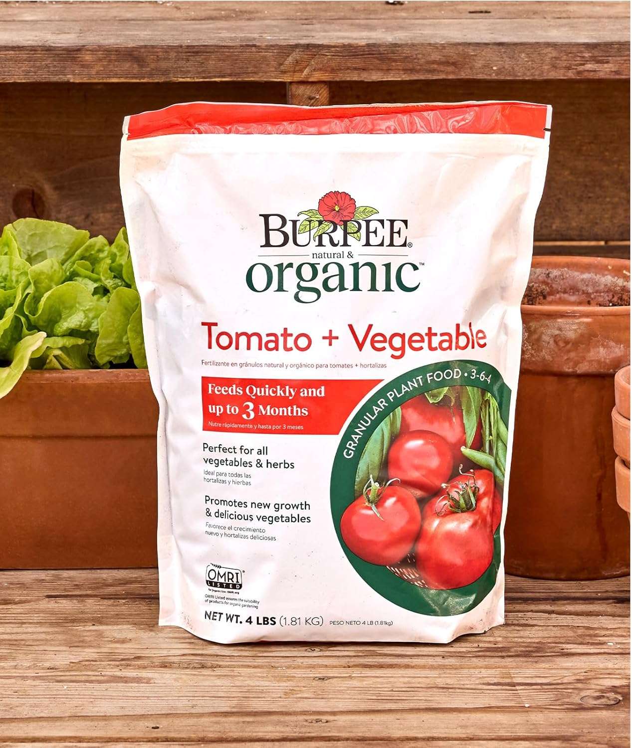 Burpee Organic Tomato & Vegetable Granular Plant Food, 4 lb - 5