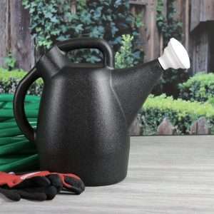 Chapin International 47998- 2-Gallon Tru-Stream Outdoor and Indoor 100% Recycled Plastic Watering Can, Removable Nozzle, Black - 1