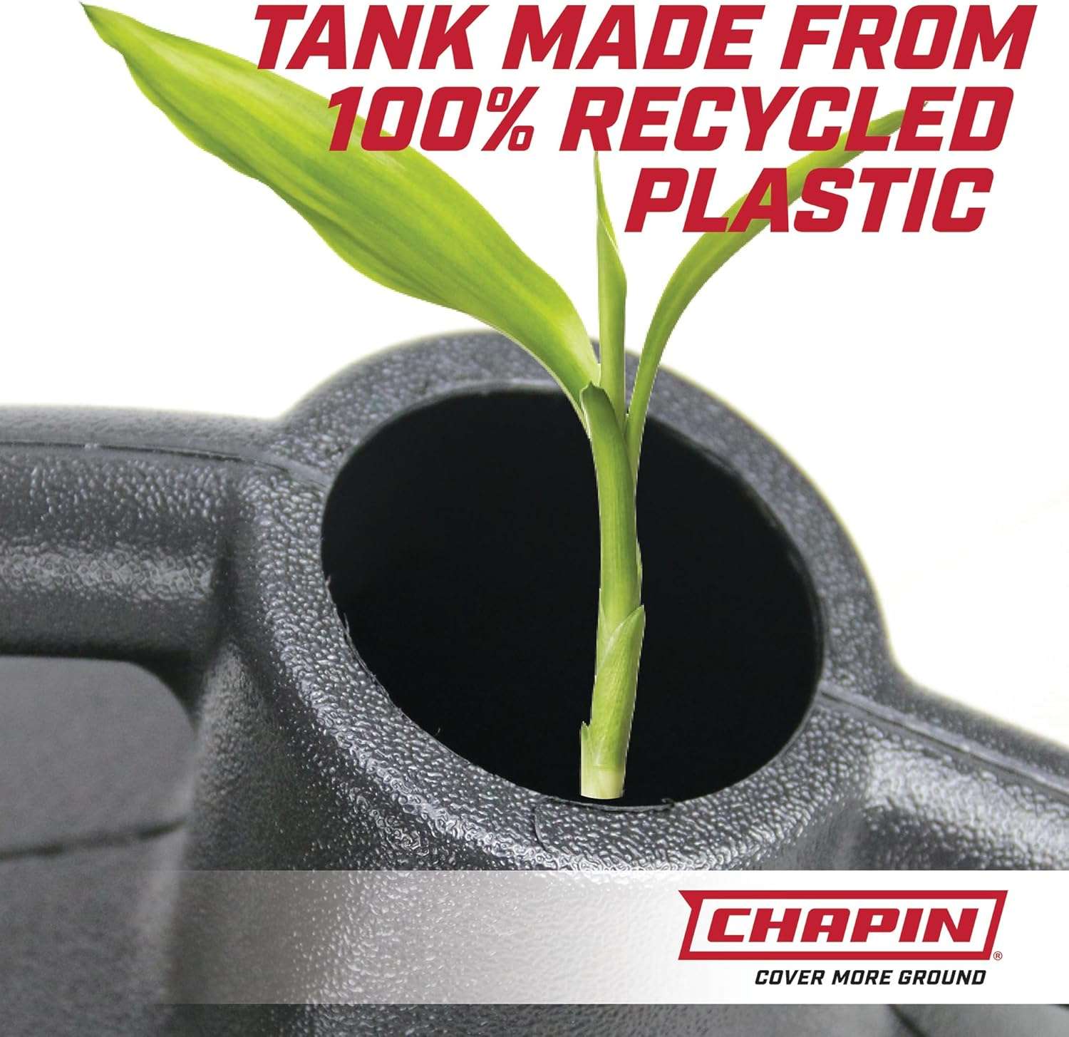 Chapin International 47998- 2-Gallon Tru-Stream Outdoor and Indoor 100% Recycled Plastic Watering Can, Removable Nozzle, Black - 3