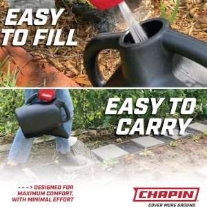 Chapin International 47998- 2-Gallon Tru-Stream Outdoor and Indoor 100% Recycled Plastic Watering Can, Removable Nozzle, Black - 5