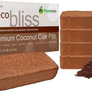 Coco Coir 650gm Bricks - Organic Coco Coir for Plants & Gardening - OMRI-Listed Cocopeat for Garden Soil, Seed Starter Soil, & Mulch - Organic Coconut Bricks - Coconut Fiber Potting Mix - 1