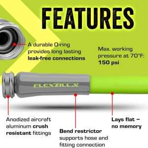 Flexzilla Garden Hose 5-8 in. x 50 ft, Heavy Duty, Lightweight, Durable, ZillaGreen - HFZG550YW-E - 4