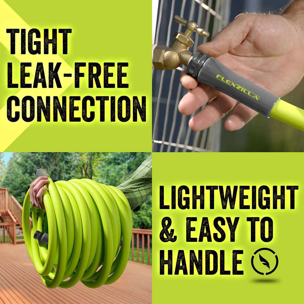 Flexzilla Garden Hose 5-8 in. x 50 ft, Heavy Duty, Lightweight, Durable, ZillaGreen - HFZG550YW-E - 9
