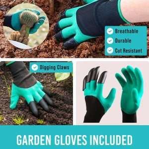 GROWIT Heavy Duty Gardening Tools - 22-Piece Gardening Gifts for Women, Men, Mom, Dad - Durable, Ergonomic Garden Tools Set - 4