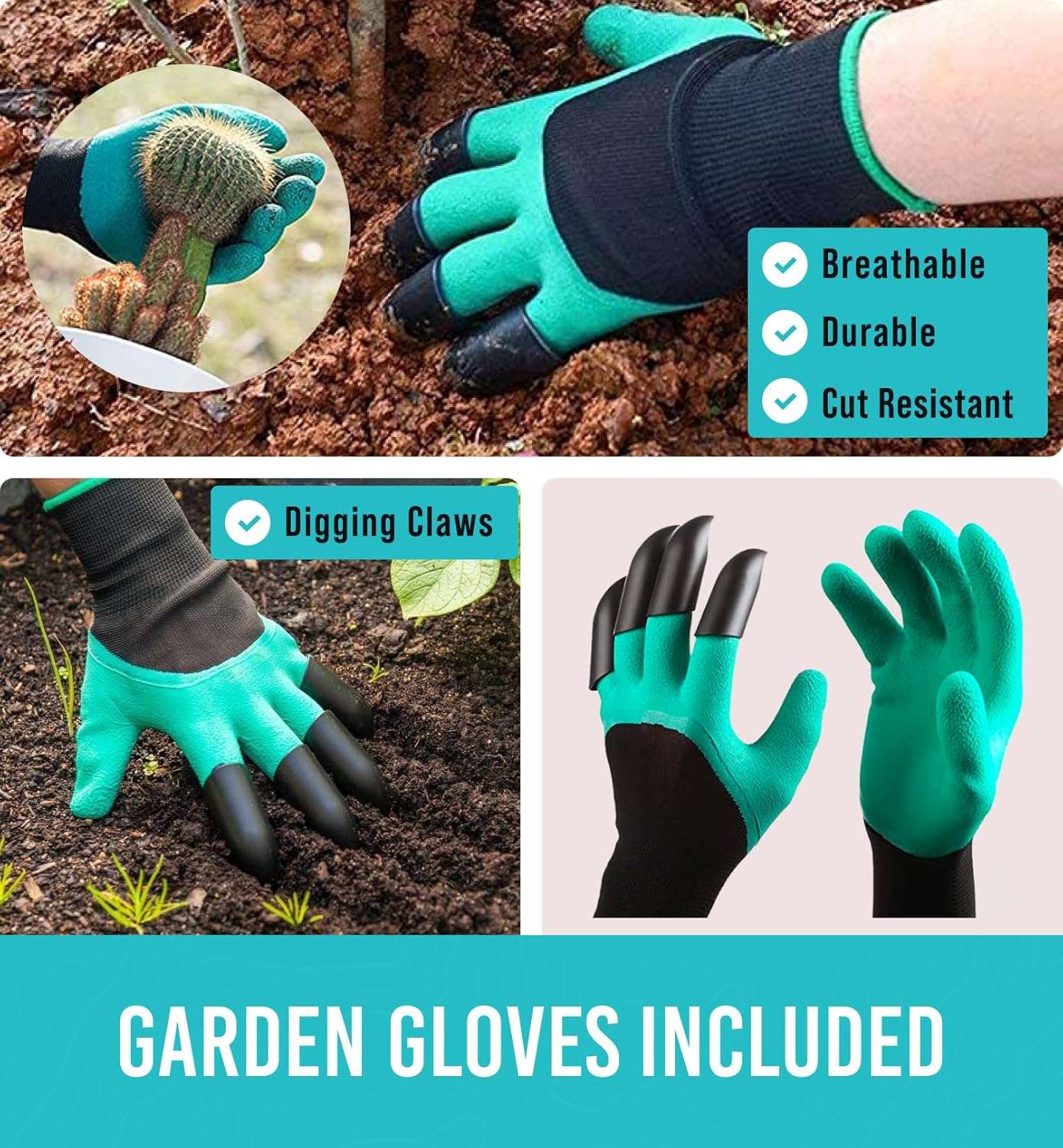 GROWIT Heavy Duty Gardening Tools - 22-Piece Gardening Gifts for Women, Men, Mom, Dad - Durable, Ergonomic Garden Tools Set - 4