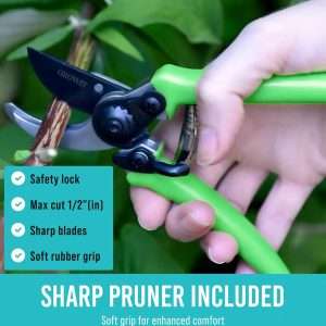 GROWIT Heavy Duty Gardening Tools - 22-Piece Gardening Gifts for Women, Men, Mom, Dad - Durable, Ergonomic Garden Tools Set - 5