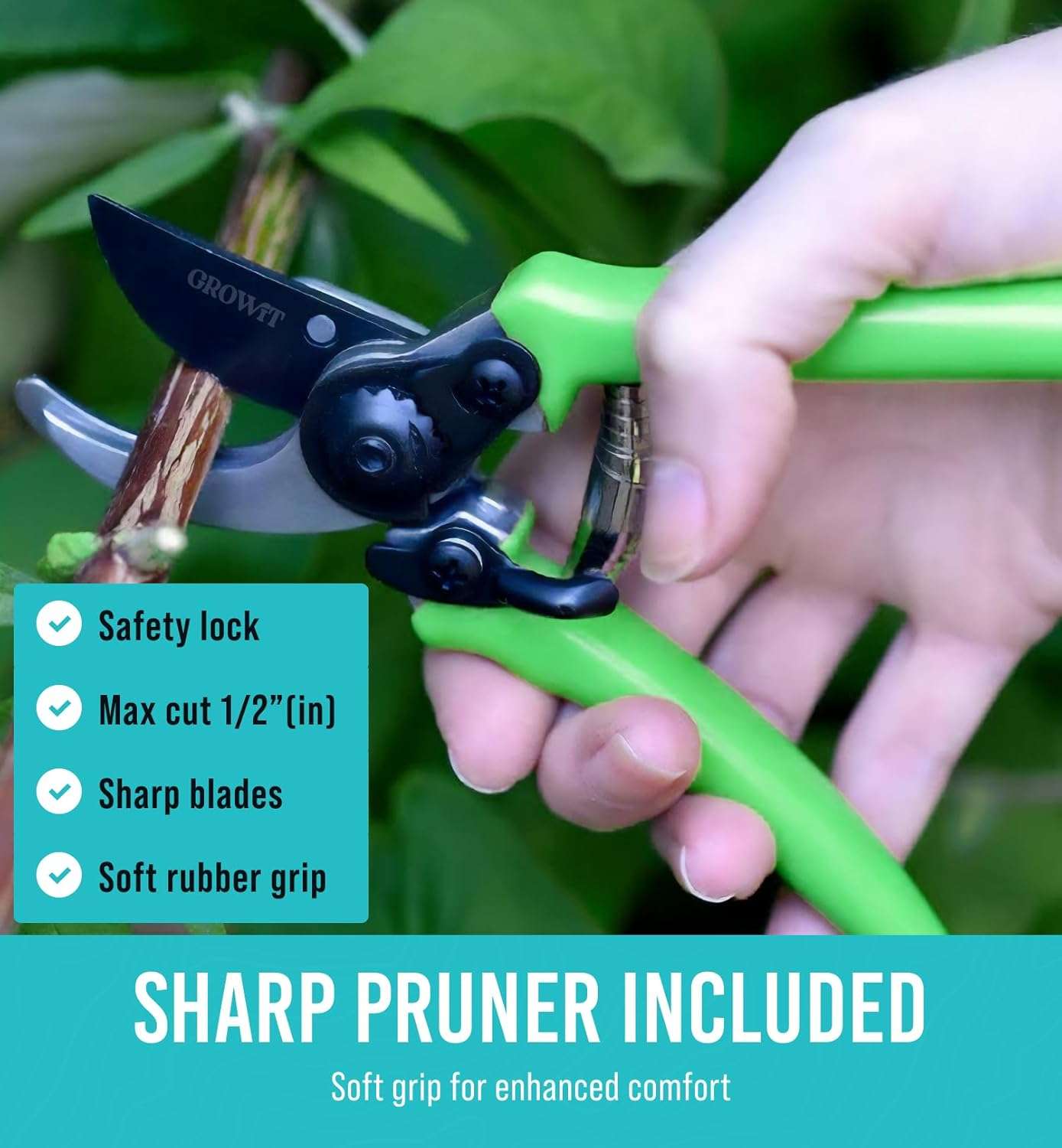 GROWIT Heavy Duty Gardening Tools - 22-Piece Gardening Gifts for Women, Men, Mom, Dad - Durable, Ergonomic Garden Tools Set - 5