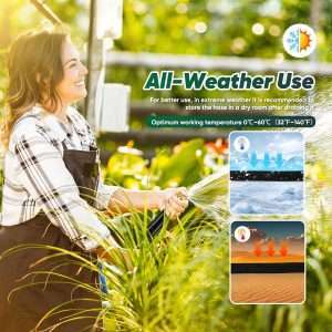 Garden Hose 50ft, Non-Expanding, Lightweight, Leak-Proof Metal interface, No-Knots, Portable, Wear-Resistant, Sturdy, Flexible, 3-4GHT, Water Hose for Yard, Garden - 7