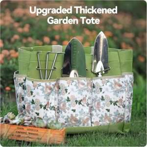 Gardening Tools 9-Piece Heavy Duty Gardening Hand Tools with Fashion and Durable Garden Tools Organizer Handbag,Rust-Proof Garden Tool Set, Ideal Gardening Gifts for Women - 2