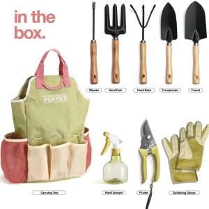 Gardening Tools Set of 10 - Complete Heavy Duty Garden Tools Set with Fashion Handbag - Durable Gardening Supplies Kit Ideal Garden Gifts for Women - 3