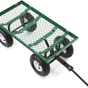 Gorilla Carts GOR400-COM Steel Garden Cart, Steel Mesh Removable Sides, 3 cu ft, 400 lb Capacity, Green - 10