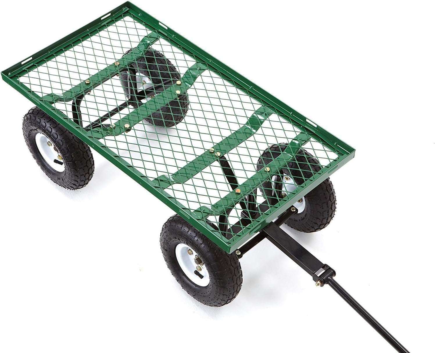 Gorilla Carts GOR400-COM Steel Garden Cart, Steel Mesh Removable Sides, 3 cu ft, 400 lb Capacity, Green - 10