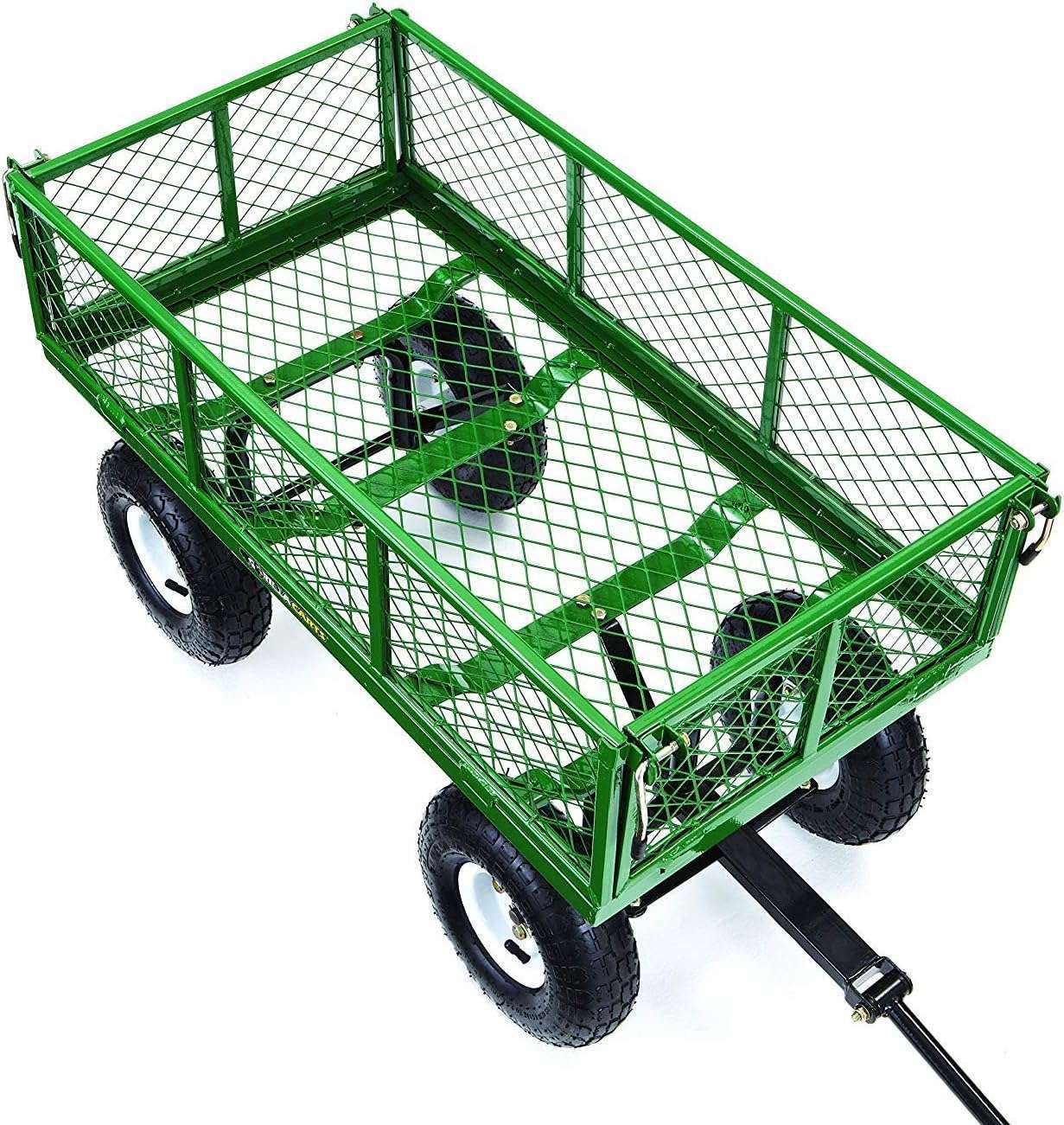 Gorilla Carts GOR400-COM Steel Garden Cart, Steel Mesh Removable Sides, 3 cu ft, 400 lb Capacity, Green - 11