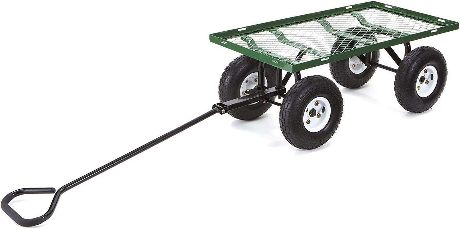 Gorilla Carts GOR400-COM Steel Garden Cart, Steel Mesh Removable Sides, 3 cu ft, 400 lb Capacity, Green - 6