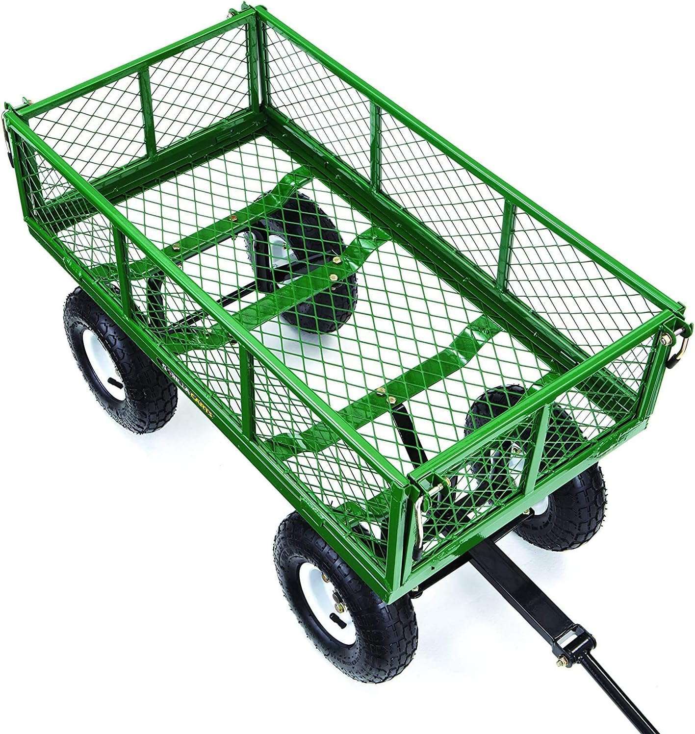 Gorilla Carts GOR400-COM Steel Garden Cart, Steel Mesh Removable Sides, 3 cu ft, 400 lb Capacity, Green - 7
