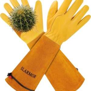 Long Gardening-Gloves Women-Men-Thorn proof Rose Pruning Heavy Duty Gauntlet-L - 1
