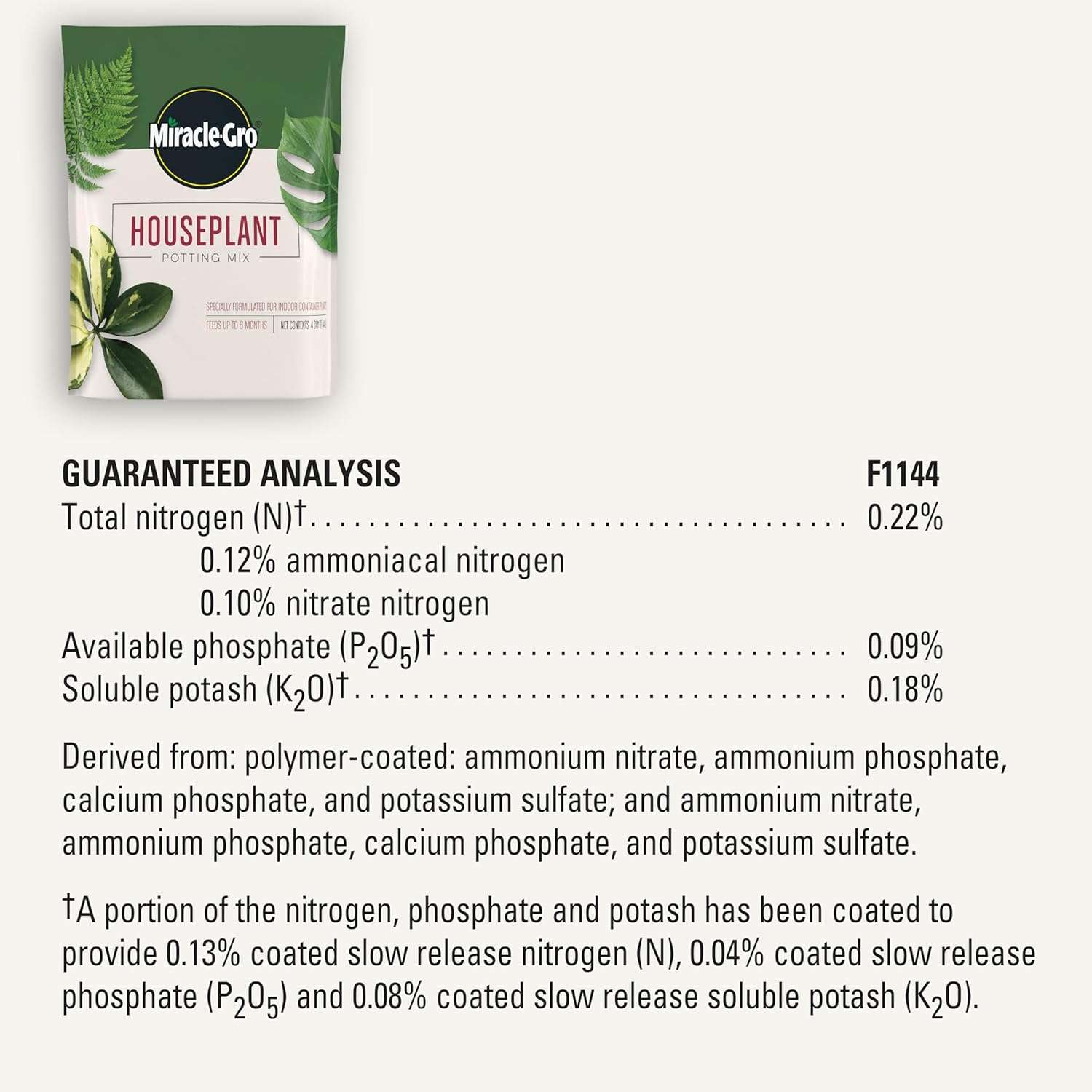 Miracle-Gro Houseplant Potting Mix- Fertilized, Perlite Soil for Indoor Gardening, Designed to Be Less Prone to Gnats, 4 qt. - 3
