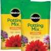 Miracle-Gro Potting Mix, For Container Plants, Flowers, Vegetables, Shrubs, Annuals, Perennials, Feeds up to 6 Months, 8 qt., 2-Pack - 1