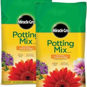 Miracle-Gro Potting Mix, For Container Plants, Flowers, Vegetables, Shrubs, Annuals, Perennials, Feeds up to 6 Months, 8 qt., 2-Pack - 1