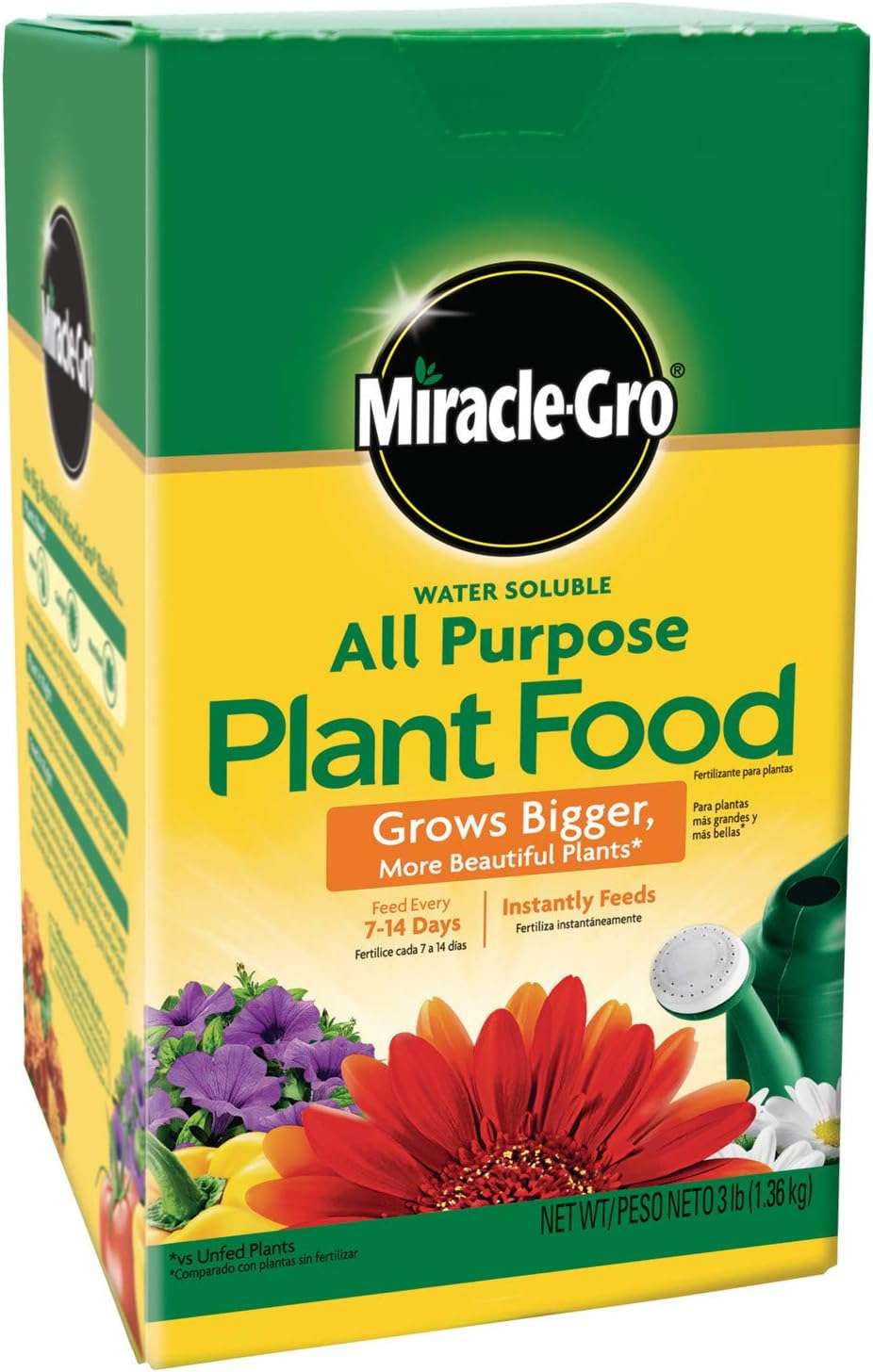 Miracle-Gro Water Soluble All Purpose Plant Food, Fertilizer for Indoor or Outdoor Flowers, Vegetables or Trees, 3 lbs. - 1