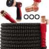 Pocket Hose Copper Head w-New Pocket Pivot Expandable Garden Hose 100FT, AS-SEEN-ON-TV, Swivels 360°, Advanced Tri-Tex Tubing & Force Field Jacket, 3X Stronger - 1
