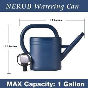 Watering Can 1 Gallon for Indoor Plants, Garden, Outdoor Plant House Flower, Gallon Large Long Spout with Sprinkler Head - 5