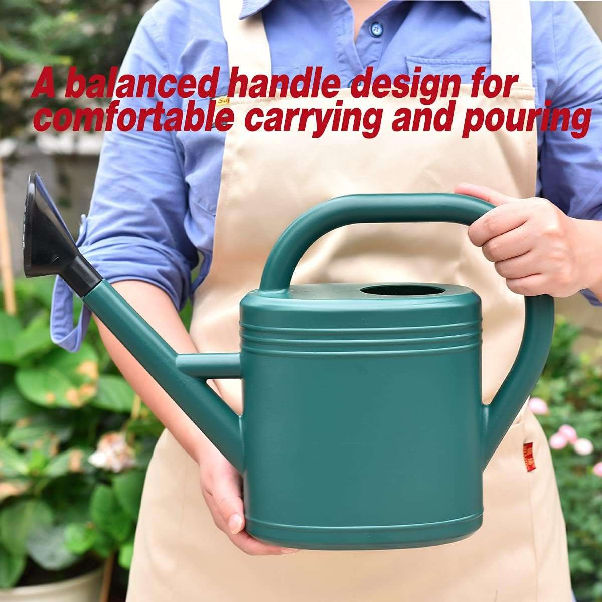 Watering Can 1 Gallon for Indoor Plants, Garden, Outdoor Plant House Flower, Gallon Large Long Spout with Sprinkler Head - 6
