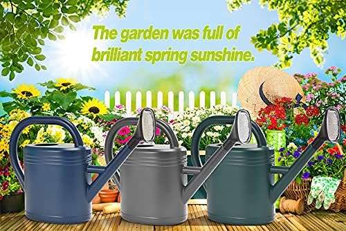 Watering Can 1 Gallon for Indoor Plants, Garden, Outdoor Plant House Flower, Gallon Large Long Spout with Sprinkler Head - 8