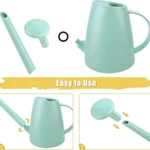 Watering Can for Indoor Plants, Small Watering Cans for House Plant Garden Flower, Long Spout Water Can for Outdoor Watering Plants 1. 8L 1-2 Gallon (Green) - 3