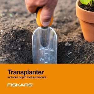 Fiskars 3-in-1 Garden Tool Set, Includes Trowel, Transplanter, and Cultivator for Outdoor Gardening, Ergonomic Yard Tool Kit - 5