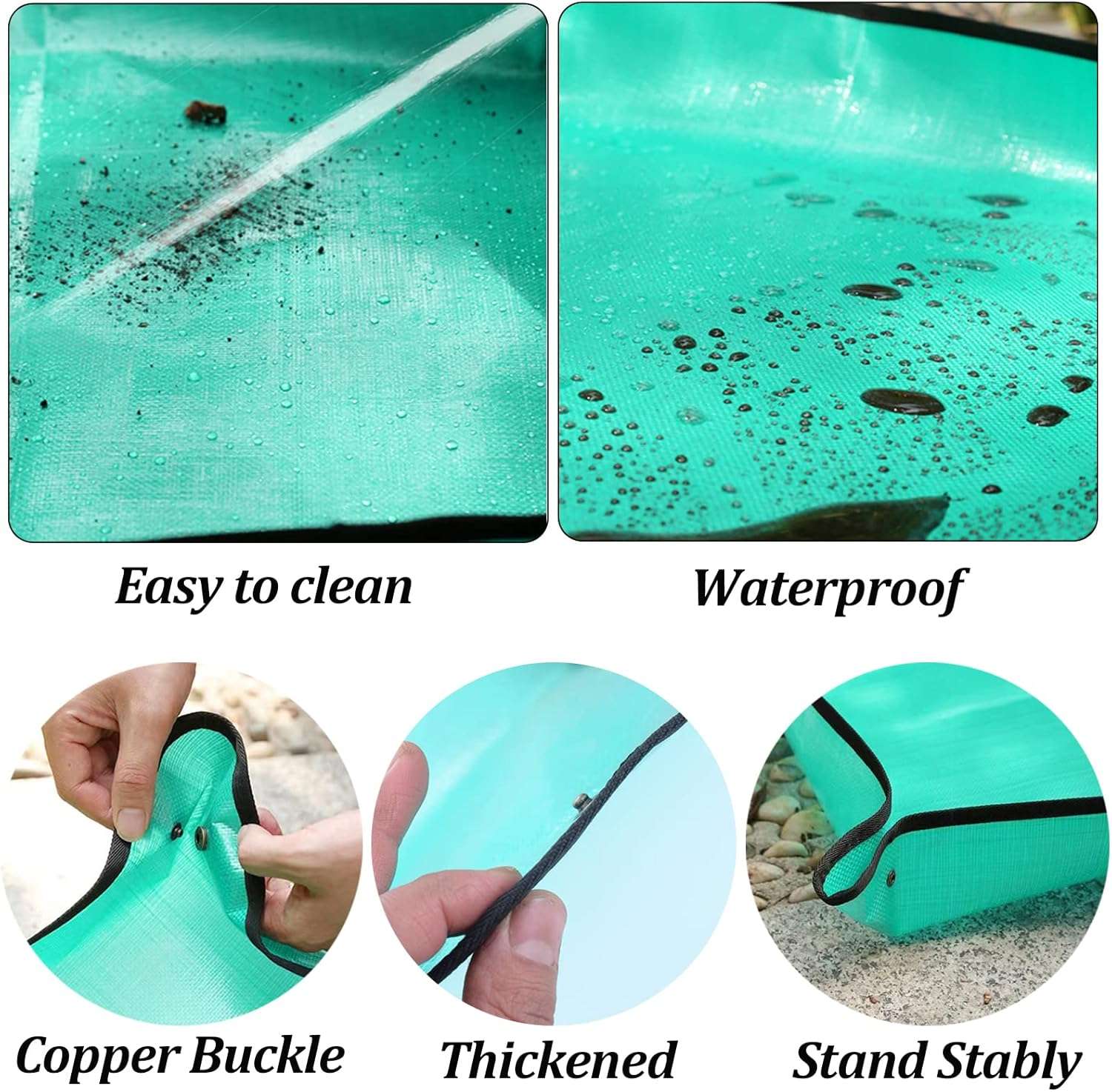 Melphoe 25Pcs Mini Garden Hand Transplanting Succulent Tools Set, 39.4 Thickened Repotting Mat & Plant Tag, Miniature Planting Indoor Fairy Care, Potting, Cactus, Houseplant Bonsai Tool Kit - 7