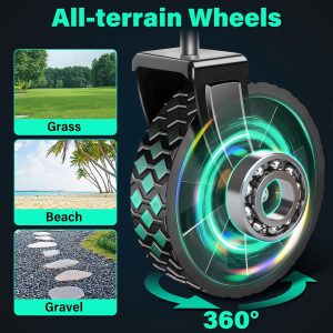 Collapsible Wagon Cart with Wheels Foldable- 360LBS Heavy Duty Folding Utility Wagon - Portable All Terrain Grocery Wagon Cart for Groceries Shopping Outdoor Camping Fishing Sports - 6