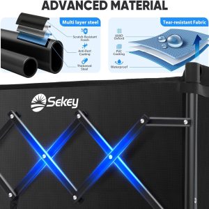 Sekey Wagon Cart with Wheels with 220LBS Capacity,Heavy Duty Wagon Carts Foldable with Drink Holders,Lightweight Utility Portable Cart for Grocery, Shopping, Garden, Camping. Black - 6