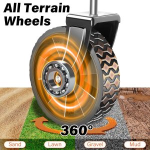 Wagons Carts Foldable - 360Lbs Collapsible Wagon Cart with Wheels Portable - Folding Wagon Lightweight for Camping, Sports, Travel, Picnic, Groceries, Shopping - 3