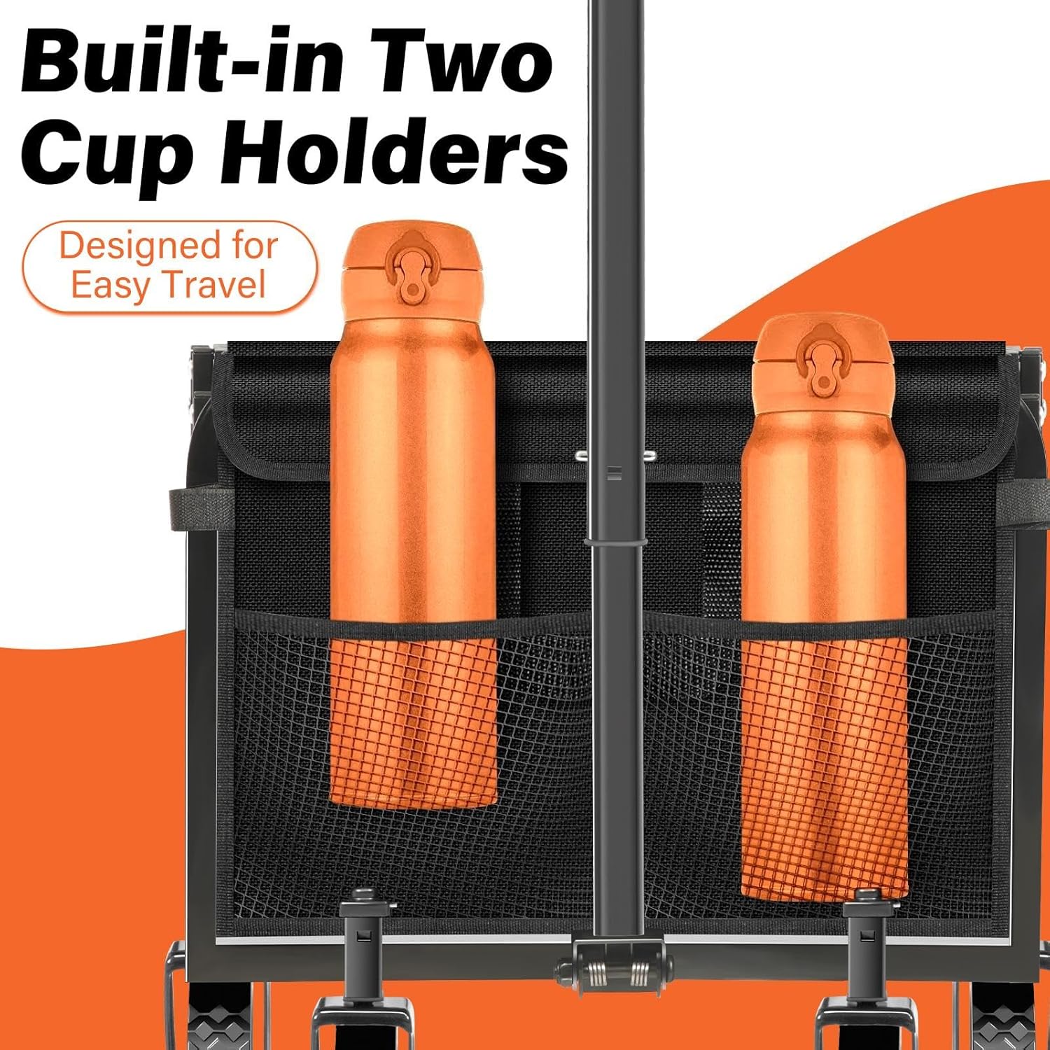 Wagons Carts Foldable - 360Lbs Collapsible Wagon Cart with Wheels Portable - Folding Wagon Lightweight for Camping, Sports, Travel, Picnic, Groceries, Shopping - 7