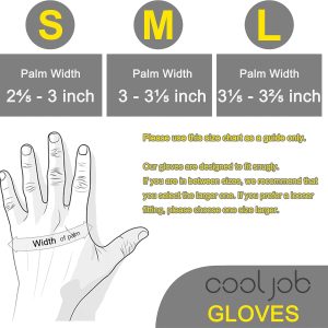 COOLJOB 3 Pairs Kids Gardening Gloves for Age 3-5, Children Grippy Rubber Coated Garden Work Gloves, Orange & Green & Yellow, Small Size - 6