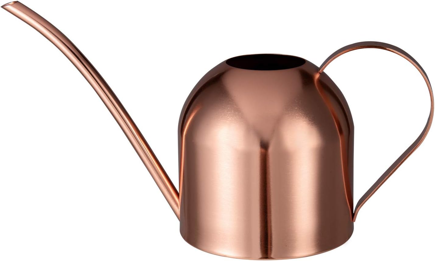 IMEEA Indoor Watering Can for House Plants 33oz-1L Stainless Steel Watering Can with Long Spout (Rose Gold) - 1