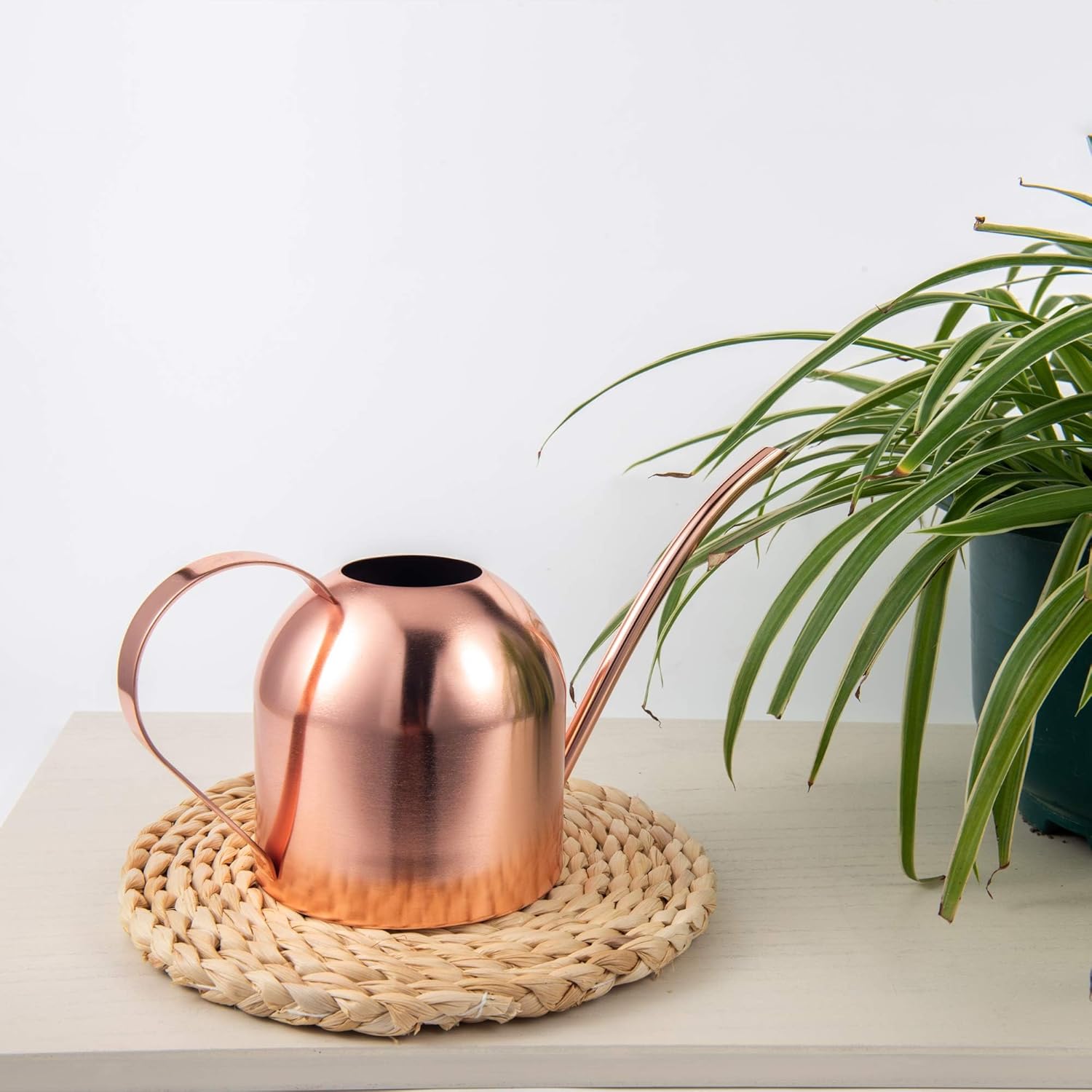 IMEEA Indoor Watering Can for House Plants 33oz-1L Stainless Steel Watering Can with Long Spout (Rose Gold) - 6