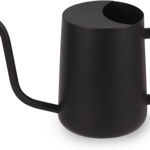 Plant Watering Can, 35oz Metal Watering Can, Stainless Steel Indoor Plants with Long Curved Spout, Small Bonsai Outdoor Garden Modern Decorative(Black) - 8