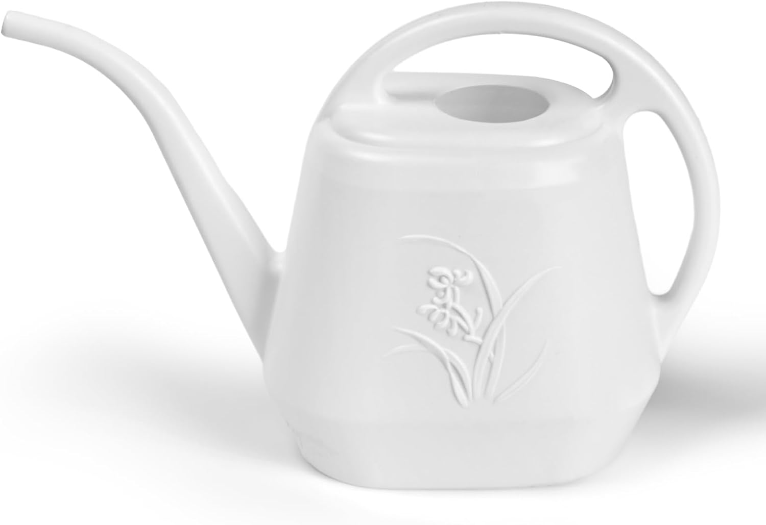 ZXJ Plant Watering Can - for Indoor and Outdoor Home Garden Plants - with Long Spout - White - 1-2 Gallon - 1