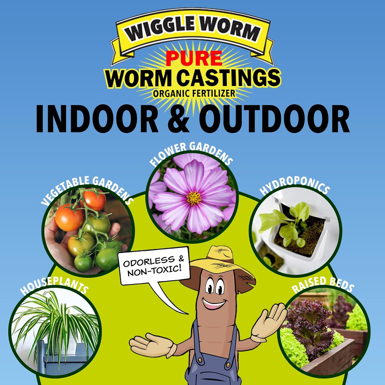 100% Pure Organic Mineral-Dense Worm Castings Fertilizer, 30lbs - Improves Soil Fertility and Aeration for Growing Better Houseplants, Vegetables, and More - 7