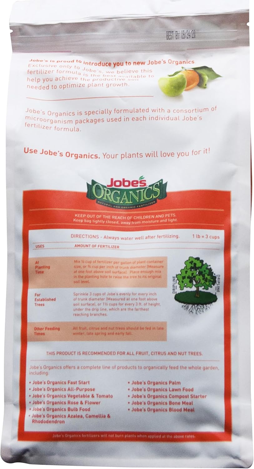 Jobe’s Organics Granular Garden Fertilizer, Easy Plant Care Fertilizer for Fruit and Citrus Plants and Trees, 4 lbs Bag - 3