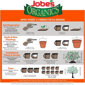 Jobe’s Organics Granular Garden Fertilizer, Easy Plant Care Fertilizer for Fruit and Citrus Plants and Trees, 4 lbs Bag - 4