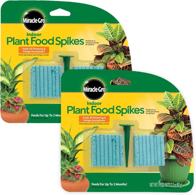 Miracle-Gro Indoor Plant Food Spikes, Includes 48 Spikes – Continuous Feeding for all Flowering and Foliage Houseplants – NPK 6-12-6