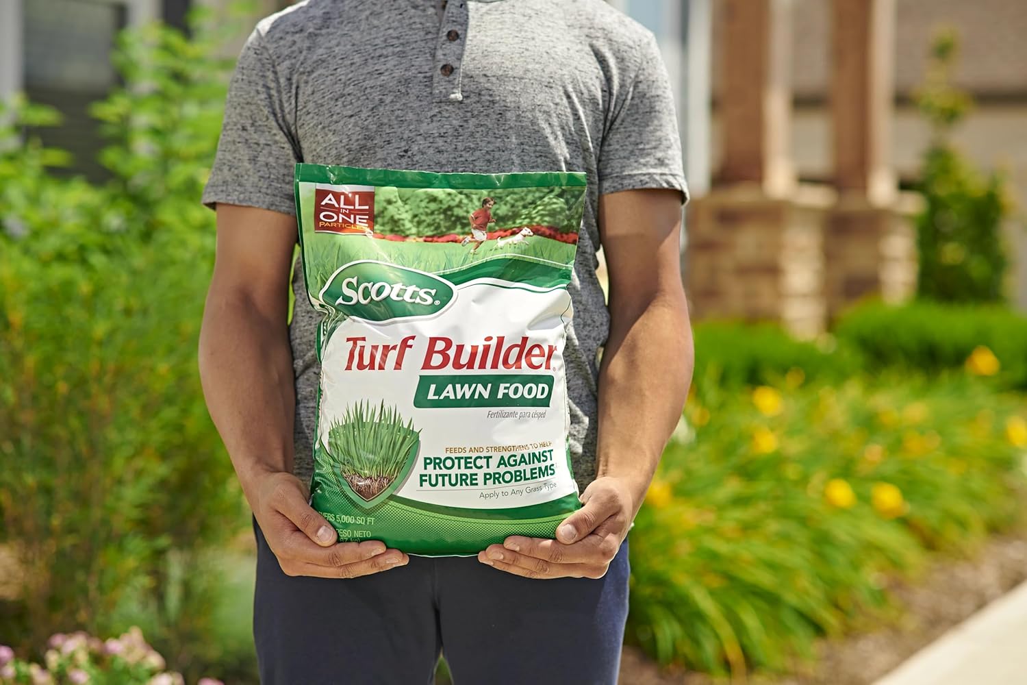 Scotts Turf Builder Lawn Food - Fertilizer for All Grass Types, 5,000 sq. ft., 12.5 lbs. - 10