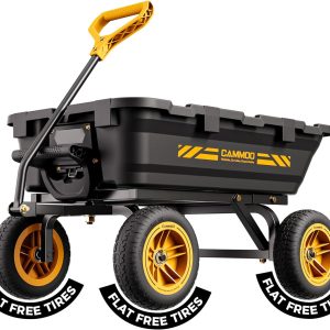 10in NO-FLAT TIRES 900lb Heavy-Duty Garden Dump Cart DIY Expandable Capacity Over 4 Cu.Ft. Utility Wagon with Quick-Release Dumping & Prime Grade 100% Virgin Polypropylene-Not Recycled Material - 1
