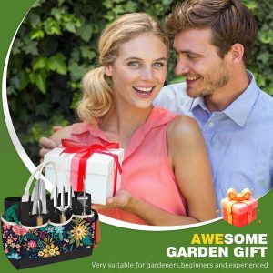 Alternative view of 22Pcs Gardening Tools Set for Women Heavy Duty Garden Hand Tool Kit Garden Gifts for Mothers Day Mom Beginner Gardening Accessories with Tote Bag/Shovel/Repotting Mat/Plant Labels/Gloves-Black