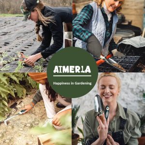 Alternative view of Aimerla Gardening Tools Set of 9 Heavy Duty Garden Tools with Non-Slip Rubber Grip with Large Garden Bag for Tools Durable Hand Tools for Gardening, Weeding,Gardening Gifts for Women,Men (Dark Green)